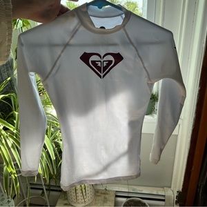 White roxy sun protection shirt XS